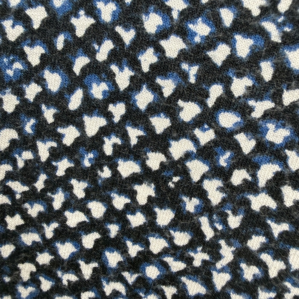 J.Jill Wearever Womens S Small Petite V-Neck Blouse Top Blue Black Geometric - Picture 3 of 8